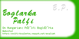 boglarka palfi business card